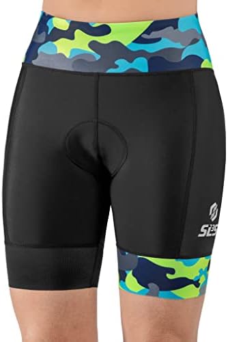 מכנסי Triathlon Triathlon לנשים | מכנסיים קצרים של טריאתלון נשים | סופר נוח 6 אינץ '| Slim Stellic